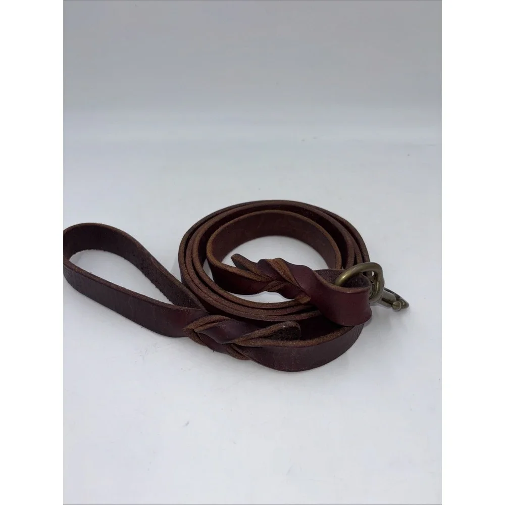 Premier Leather Dog Leash Braided Heavy Duty Lead for Medium Dog 70in
